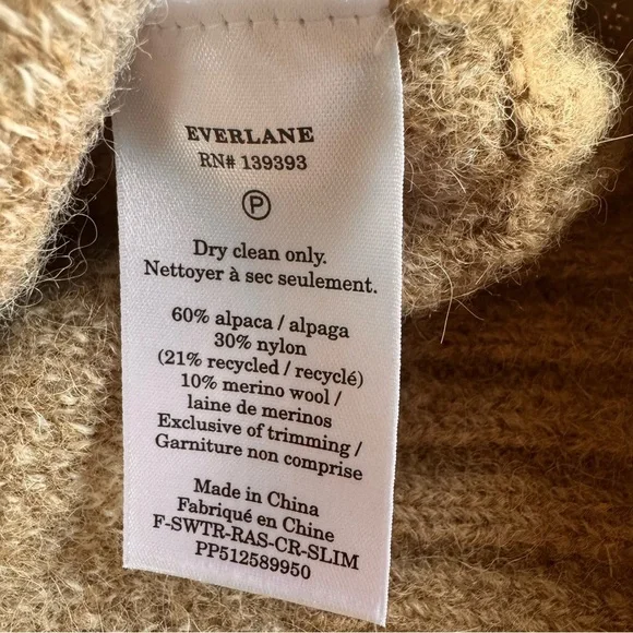 Everlane Beige Plaid Crewneck Sweater with White Windowpane - Picture 10 of 13